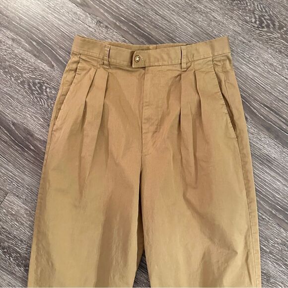 Etro Milan Tan Khaki Pleat Front Pants - Picture 3 of 8
